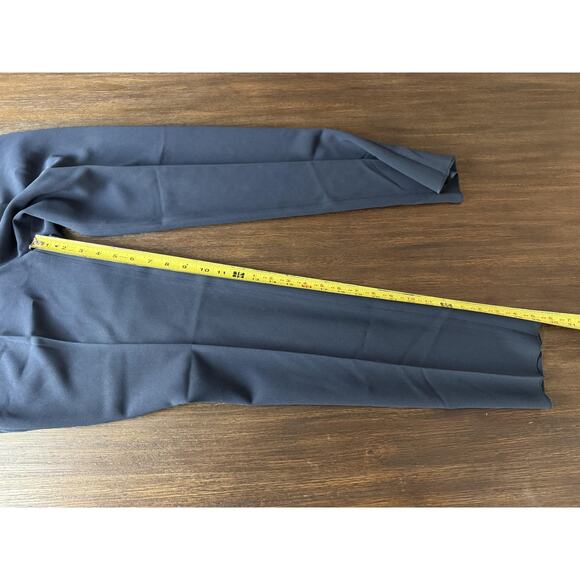 Max Mara Pants Womens 6 Navy Pleated Tapered Leg Side Zip Slacks Made in Italy - Picture 8 of 12